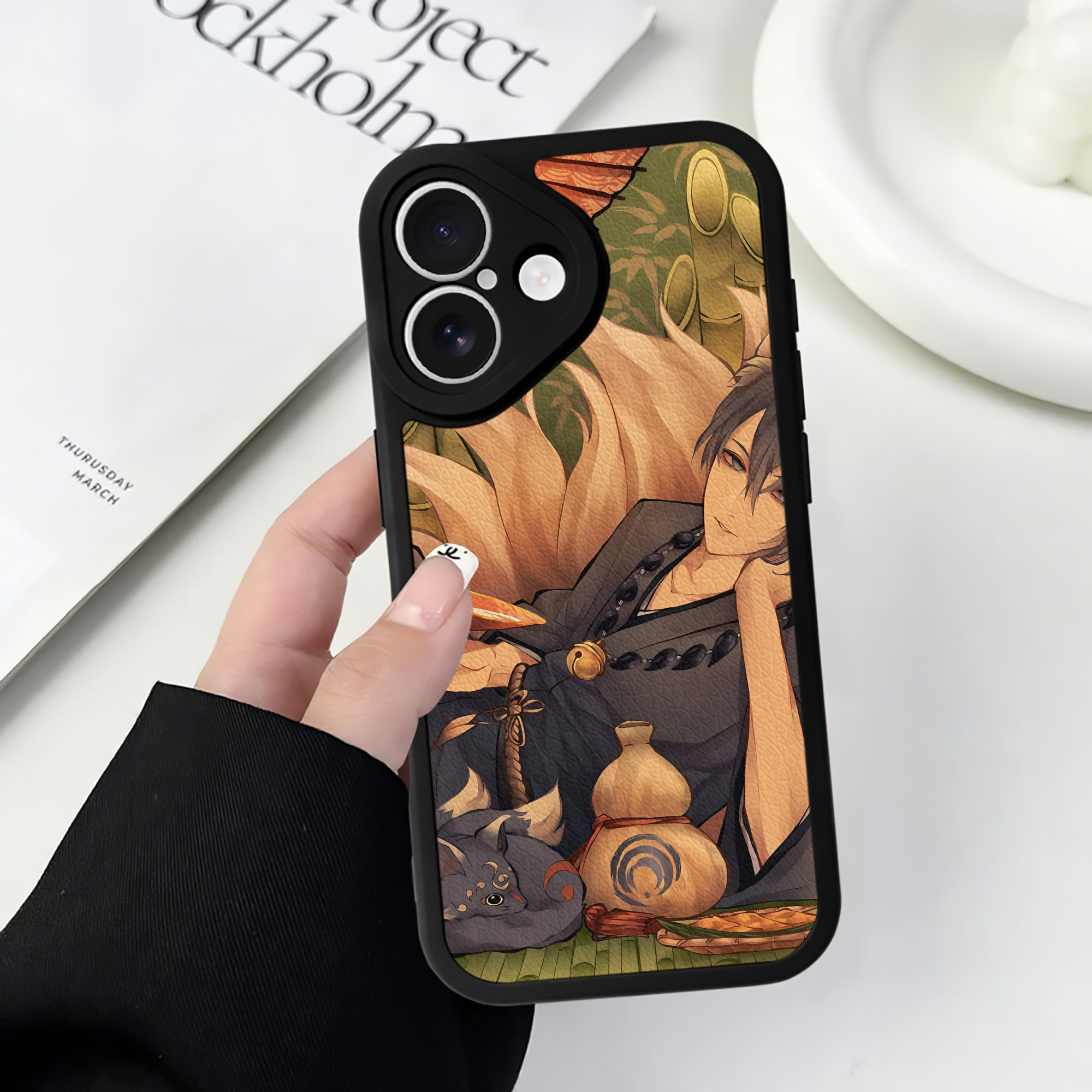 （画像用） 刀剣乱舞 Touken Ranbu 【iPhone 16シリーズ対応】シリコンスマホケース（レザー調） 材質：シリコン